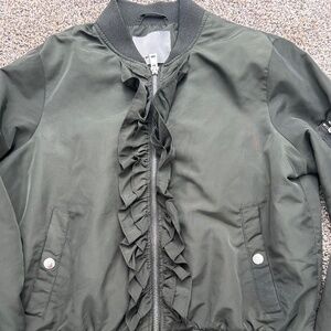 Green bomber jacket